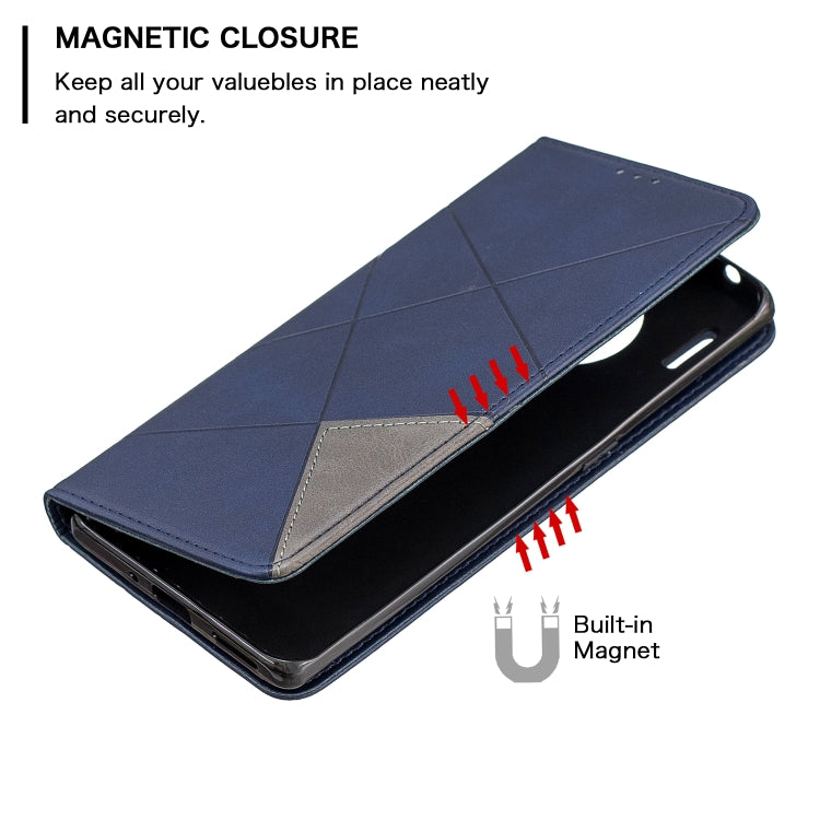 For Huawei Mate 30 Pro Rhombus Texture Horizontal Flip Magnetic Leather Case with Holder & Card Slots