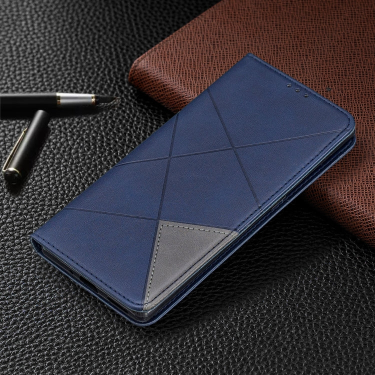 For Huawei Mate 30 Pro Rhombus Texture Horizontal Flip Magnetic Leather Case with Holder & Card Slots
