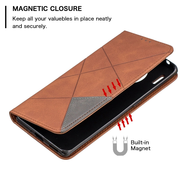 For Huawei Mate 30 Pro Rhombus Texture Horizontal Flip Magnetic Leather Case with Holder & Card Slots