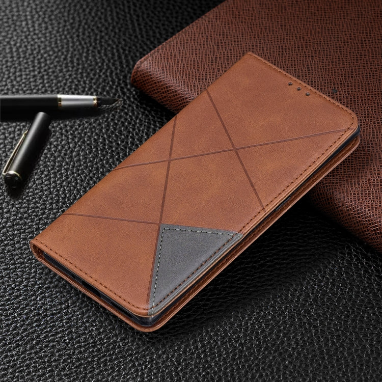 For Huawei Mate 30 Pro Rhombus Texture Horizontal Flip Magnetic Leather Case with Holder & Card Slots
