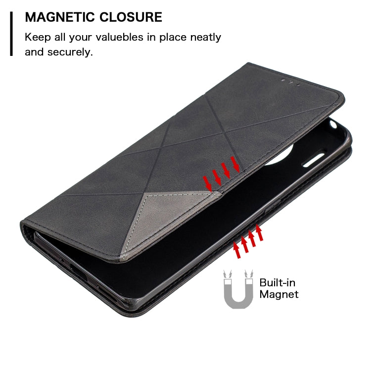 For Huawei Mate 30 Pro Rhombus Texture Horizontal Flip Magnetic Leather Case with Holder & Card Slots