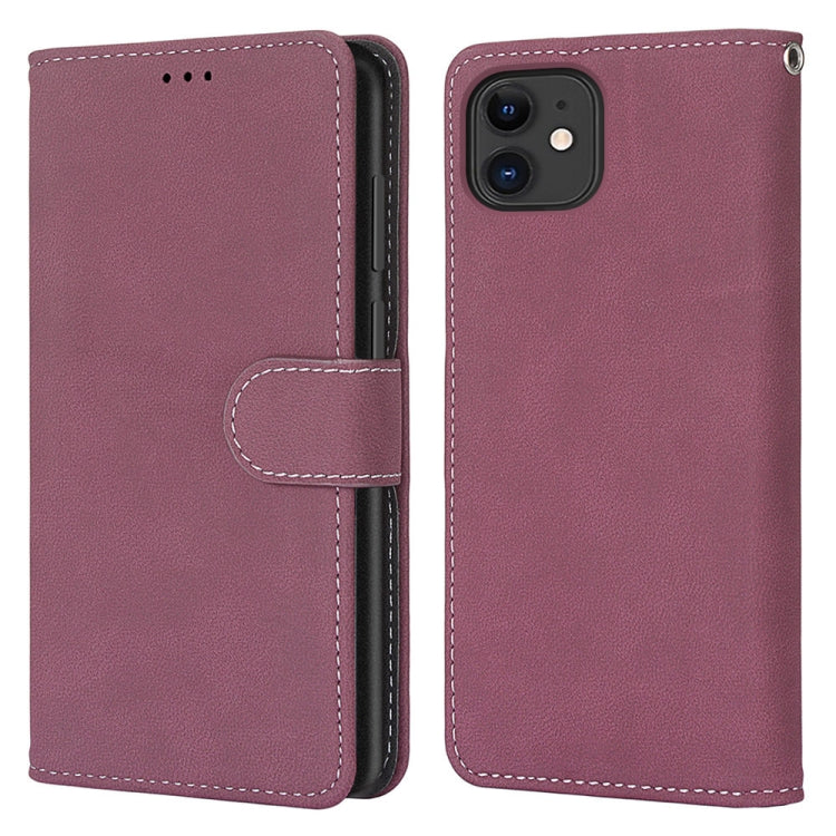 For iPhone 12 mini Retro Frosted Horizontal Flip PU Leather Case with Holder & Card Slots & Wallet & Photo Frame