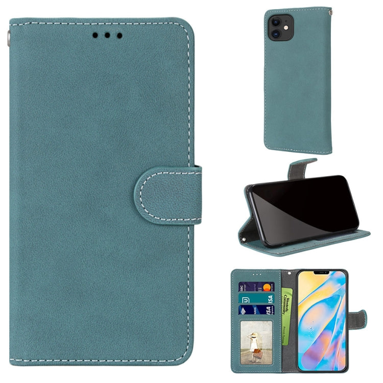 For iPhone 12 mini Retro Frosted Horizontal Flip PU Leather Case with Holder & Card Slots & Wallet & Photo Frame