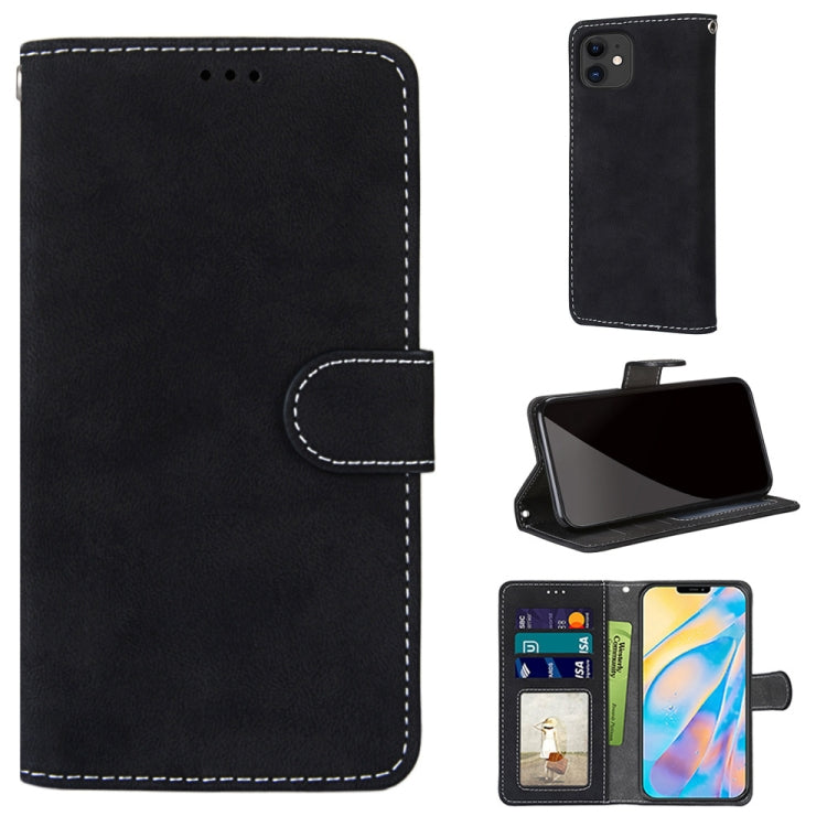For iPhone 12 / 12 Pro Retro Frosted Horizontal Flip PU Leather Case with Holder & Card Slots & Wallet & Photo Frame