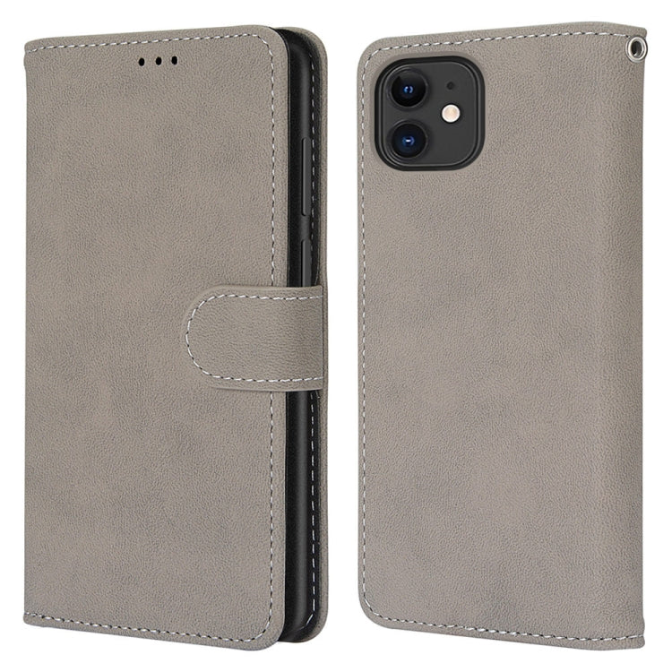For iPhone 12 / 12 Pro Retro Frosted Horizontal Flip PU Leather Case with Holder & Card Slots & Wallet & Photo Frame