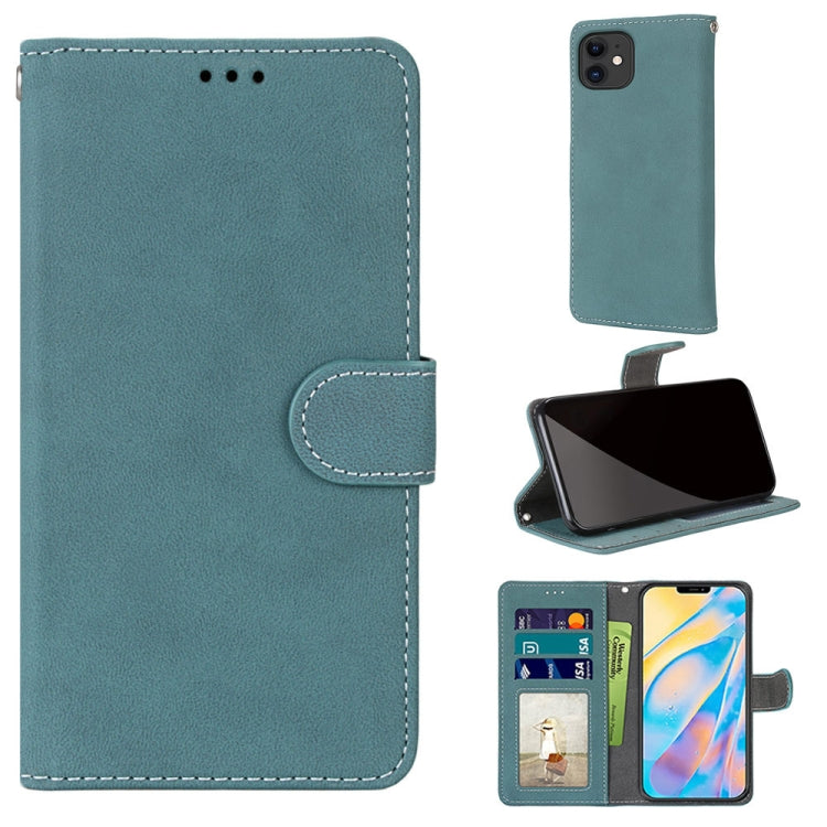 For iPhone 12 / 12 Pro Retro Frosted Horizontal Flip PU Leather Case with Holder & Card Slots & Wallet & Photo Frame