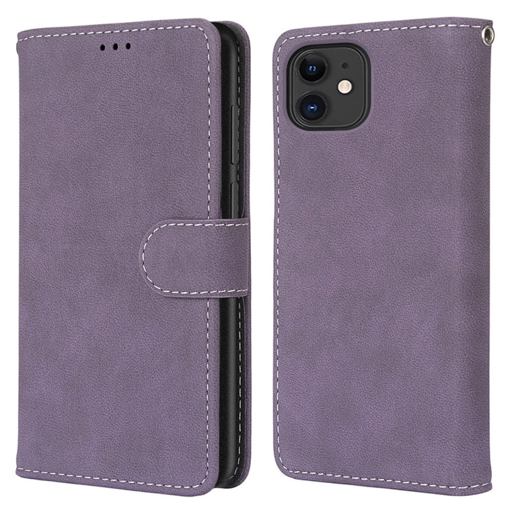 For iPhone 12 / 12 Pro Retro Frosted Horizontal Flip PU Leather Case with Holder & Card Slots & Wallet & Photo Frame
