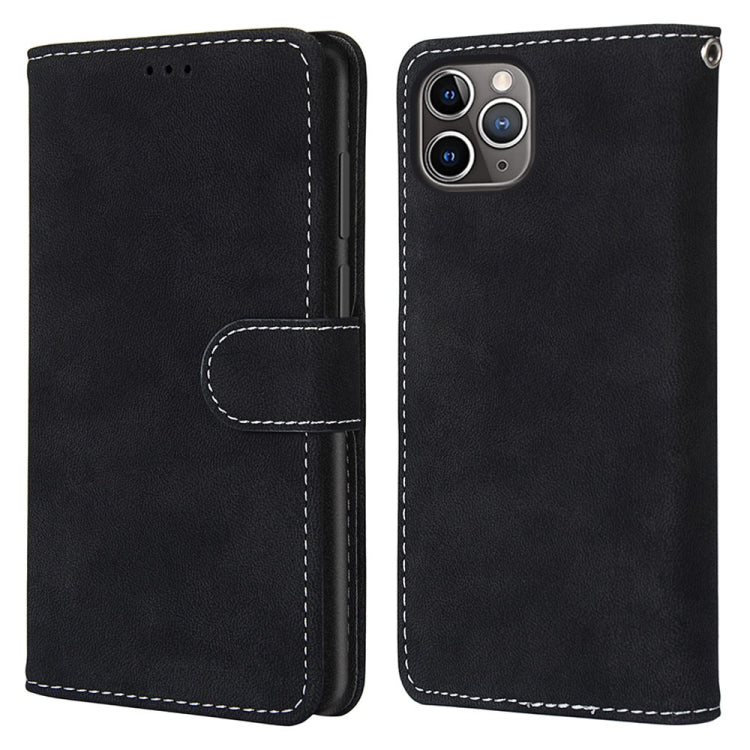 For iPhone 12 Pro Max Retro Frosted Horizontal Flip PU Leather Case with Holder & Card Slots & Wallet & Photo Frame