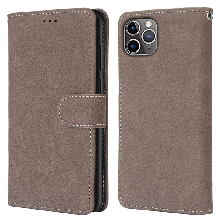 For iPhone 12 Pro Max Retro Frosted Horizontal Flip PU Leather Case with Holder & Card Slots & Wallet & Photo Frame