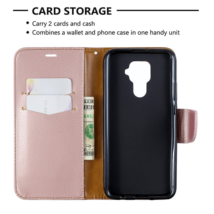 For Huawei Mate 30 Lite Litchi Texture Pure Color Horizontal Flip PU Leather Case with Holder & Card Slots & Wallet & Lanyard
