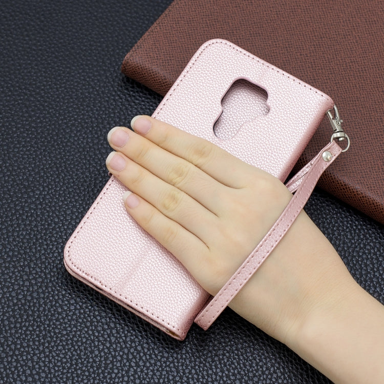 For Huawei Mate 30 Lite Litchi Texture Pure Color Horizontal Flip PU Leather Case with Holder & Card Slots & Wallet & Lanyard