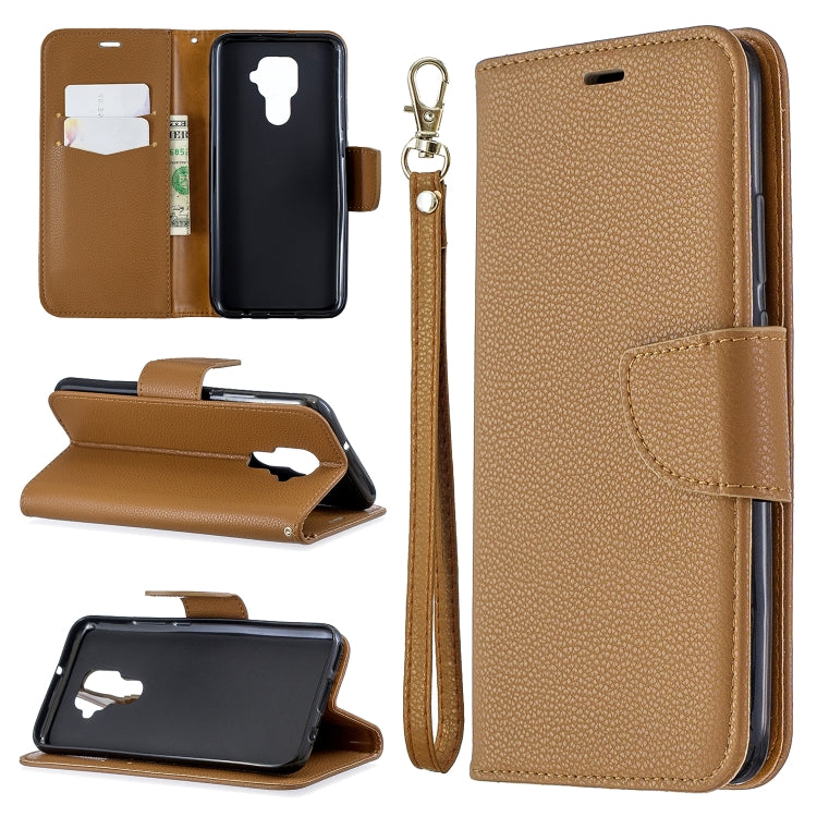 For Huawei Mate 30 Lite Litchi Texture Pure Color Horizontal Flip PU Leather Case with Holder & Card Slots & Wallet & Lanyard
