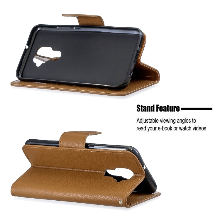 For Huawei Mate 30 Lite Litchi Texture Pure Color Horizontal Flip PU Leather Case with Holder & Card Slots & Wallet & Lanyard