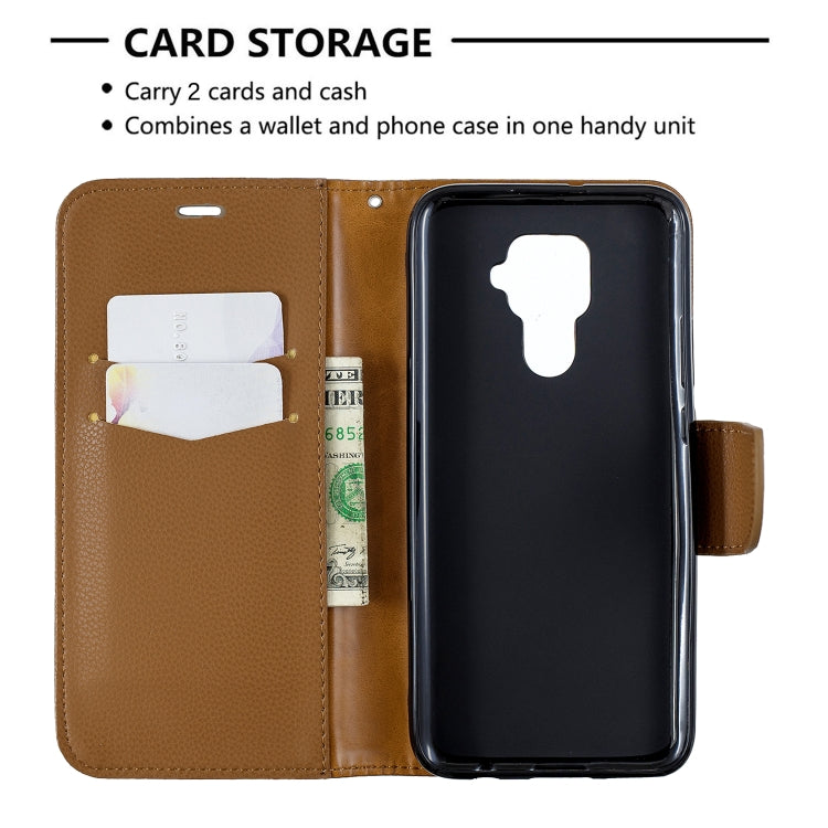 For Huawei Mate 30 Lite Litchi Texture Pure Color Horizontal Flip PU Leather Case with Holder & Card Slots & Wallet & Lanyard
