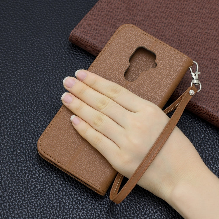For Huawei Mate 30 Lite Litchi Texture Pure Color Horizontal Flip PU Leather Case with Holder & Card Slots & Wallet & Lanyard