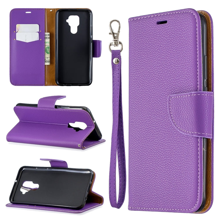 For Huawei Mate 30 Lite Litchi Texture Pure Color Horizontal Flip PU Leather Case with Holder & Card Slots & Wallet & Lanyard