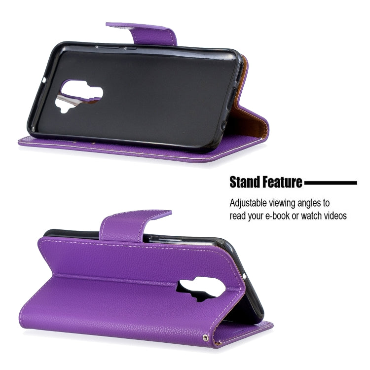 For Huawei Mate 30 Lite Litchi Texture Pure Color Horizontal Flip PU Leather Case with Holder & Card Slots & Wallet & Lanyard