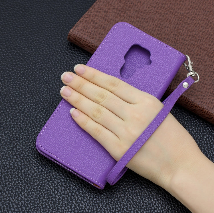 For Huawei Mate 30 Lite Litchi Texture Pure Color Horizontal Flip PU Leather Case with Holder & Card Slots & Wallet & Lanyard