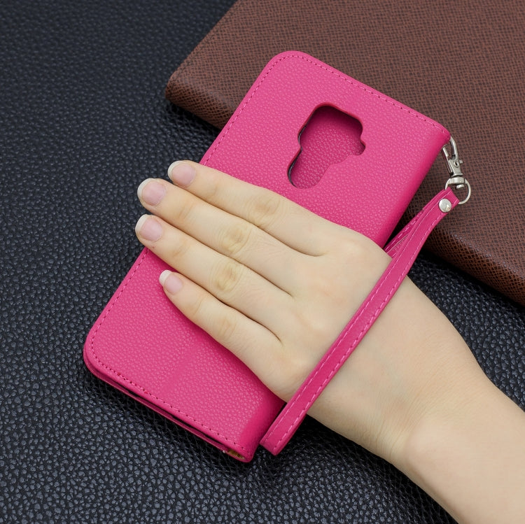 For Huawei Mate 30 Lite Litchi Texture Pure Color Horizontal Flip PU Leather Case with Holder & Card Slots & Wallet & Lanyard