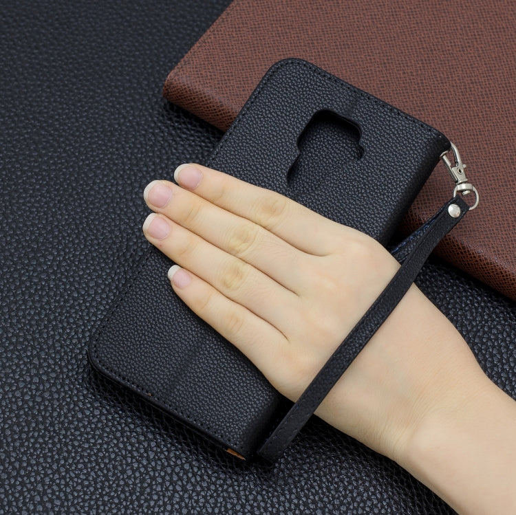 For Huawei Mate 30 Lite Litchi Texture Pure Color Horizontal Flip PU Leather Case with Holder & Card Slots & Wallet & Lanyard