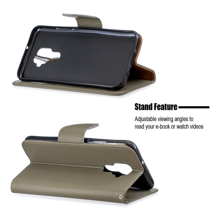 For Huawei Mate 30 Lite Litchi Texture Pure Color Horizontal Flip PU Leather Case with Holder & Card Slots & Wallet & Lanyard