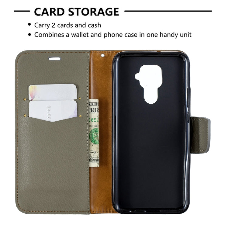 For Huawei Mate 30 Lite Litchi Texture Pure Color Horizontal Flip PU Leather Case with Holder & Card Slots & Wallet & Lanyard