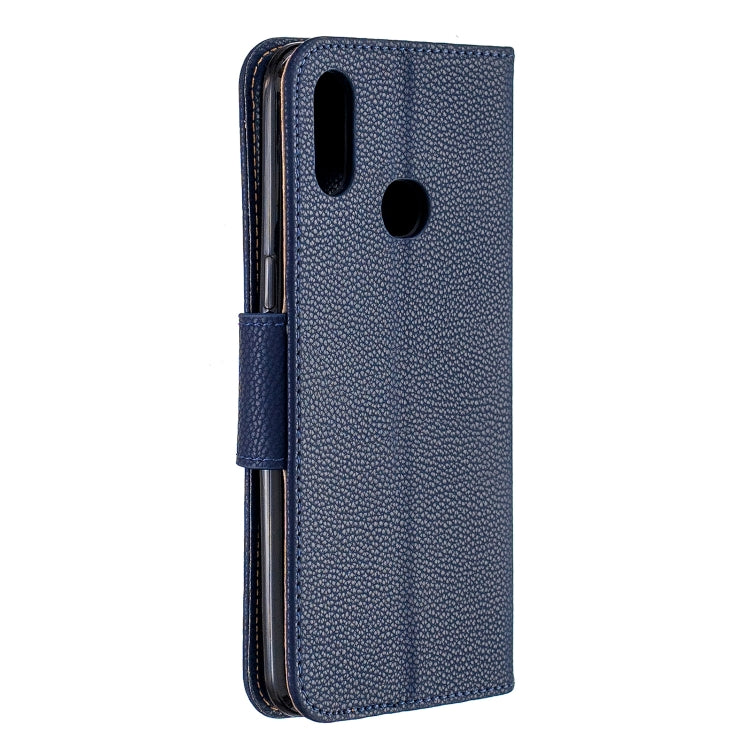 For Galaxy A10s Litchi Texture Pure Color Horizontal Flip PU Leather Case with Holder & Card Slots & Wallet & Lanyard