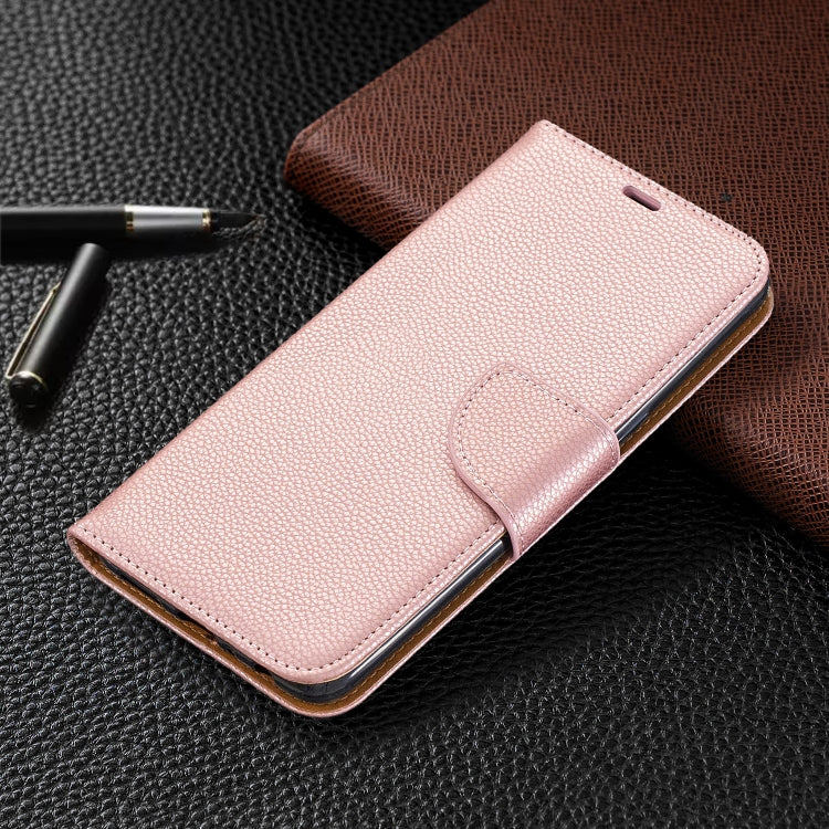 For Galaxy A10s Litchi Texture Pure Color Horizontal Flip PU Leather Case with Holder & Card Slots & Wallet & Lanyard