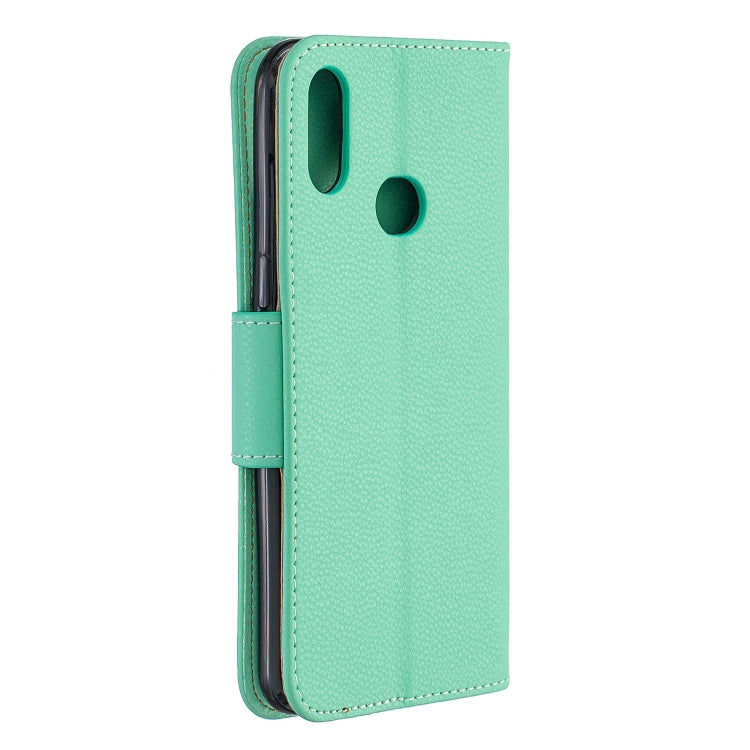 For Galaxy A10s Litchi Texture Pure Color Horizontal Flip PU Leather Case with Holder & Card Slots & Wallet & Lanyard