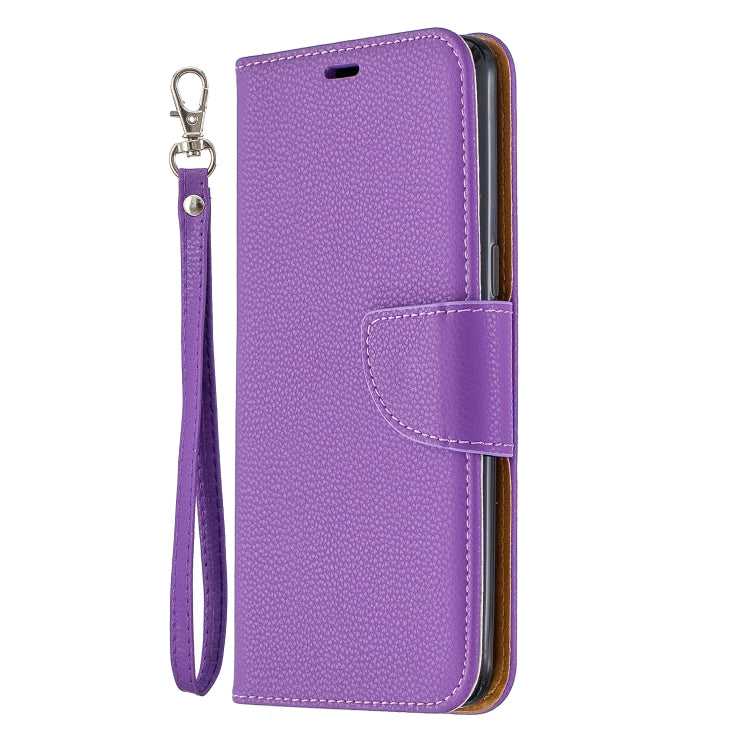 For Galaxy A10s Litchi Texture Pure Color Horizontal Flip PU Leather Case with Holder & Card Slots & Wallet & Lanyard