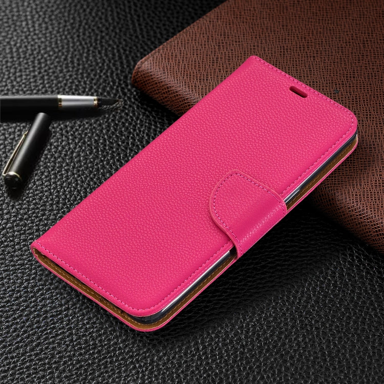 For Galaxy A10s Litchi Texture Pure Color Horizontal Flip PU Leather Case with Holder & Card Slots & Wallet & Lanyard