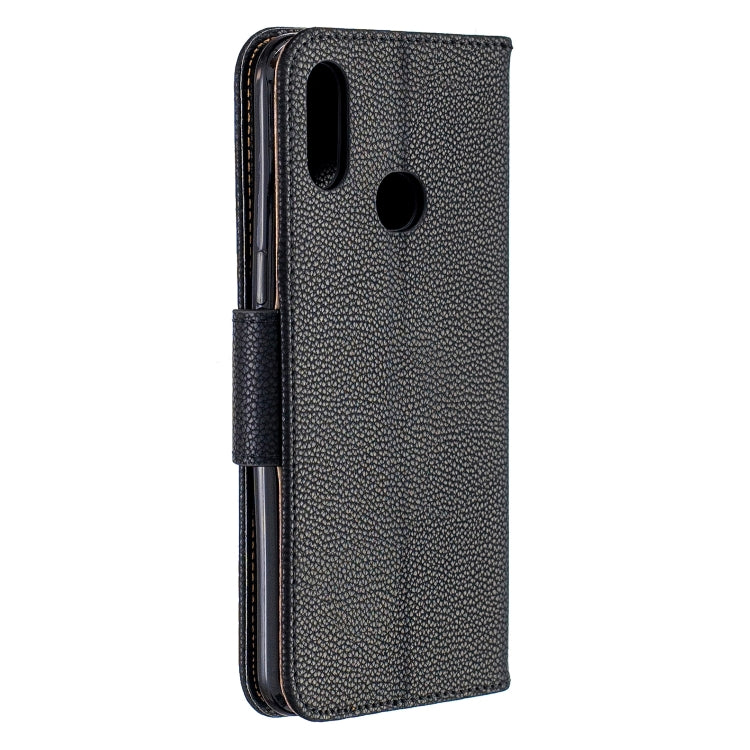 For Galaxy A10s Litchi Texture Pure Color Horizontal Flip PU Leather Case with Holder & Card Slots & Wallet & Lanyard