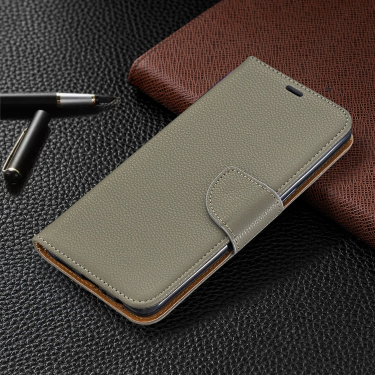 For Galaxy A10s Litchi Texture Pure Color Horizontal Flip PU Leather Case with Holder & Card Slots & Wallet & Lanyard
