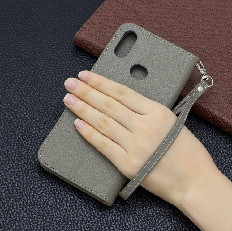 For Galaxy A10s Litchi Texture Pure Color Horizontal Flip PU Leather Case with Holder & Card Slots & Wallet & Lanyard