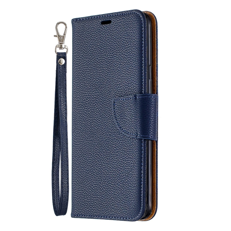For Galaxy A20s Litchi Texture Pure Color Horizontal Flip PU Leather Case with Holder & Card Slots & Wallet & Lanyard