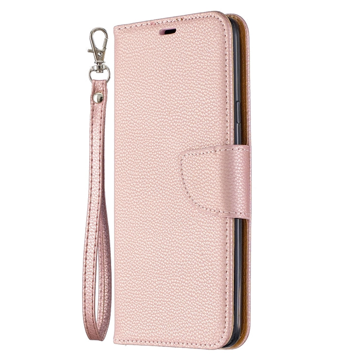 For Galaxy A20s Litchi Texture Pure Color Horizontal Flip PU Leather Case with Holder & Card Slots & Wallet & Lanyard