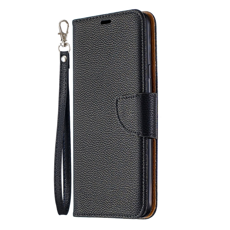 For Galaxy A20s Litchi Texture Pure Color Horizontal Flip PU Leather Case with Holder & Card Slots & Wallet & Lanyard