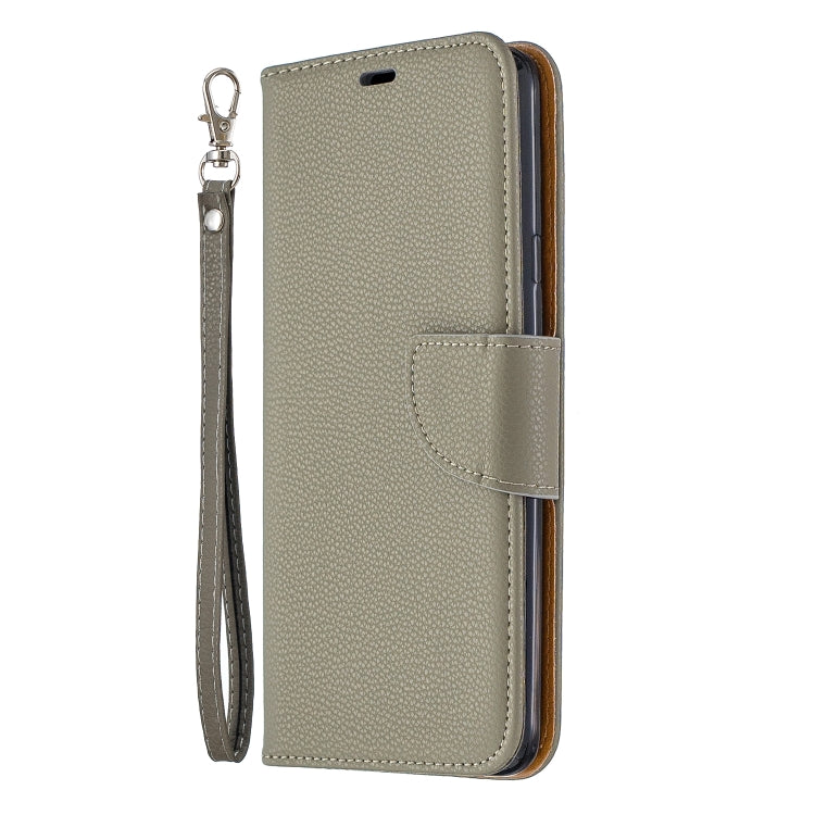 For Galaxy A20s Litchi Texture Pure Color Horizontal Flip PU Leather Case with Holder & Card Slots & Wallet & Lanyard