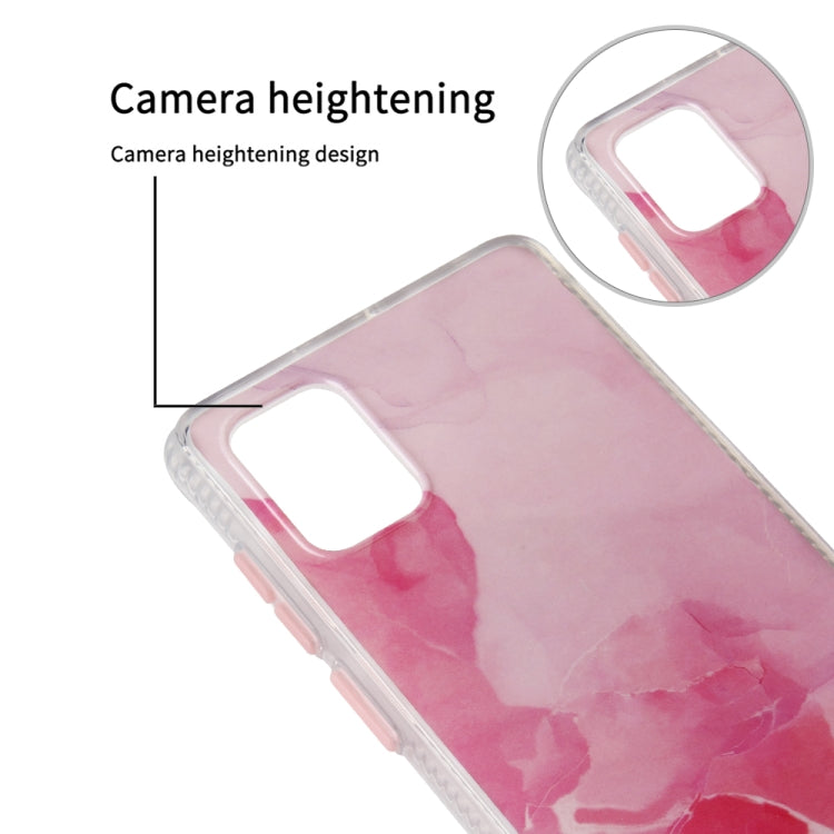 For Samsung Galaxy A71 Coloured Glaze Marble TPU + PC Protective Case