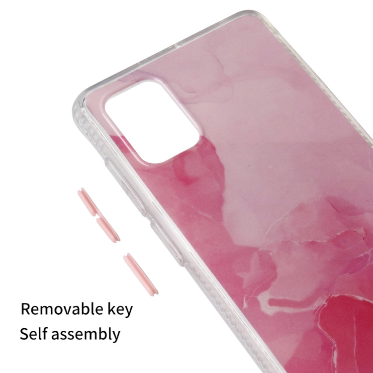 For Samsung Galaxy A71 Coloured Glaze Marble TPU + PC Protective Case