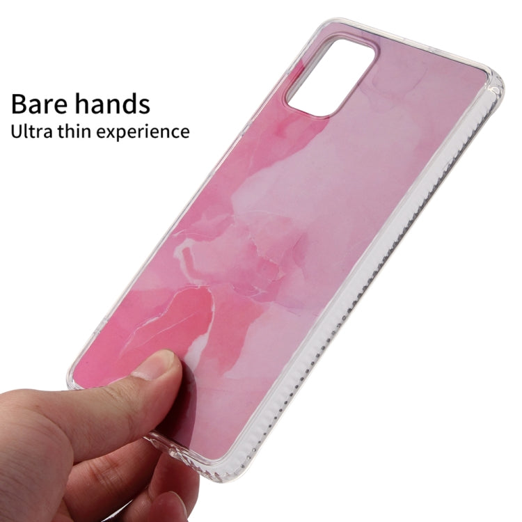 For Samsung Galaxy A71 Coloured Glaze Marble TPU + PC Protective Case