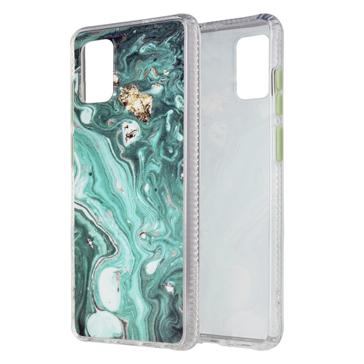 For Samsung Galaxy A71 Coloured Glaze Marble TPU + PC Protective Case