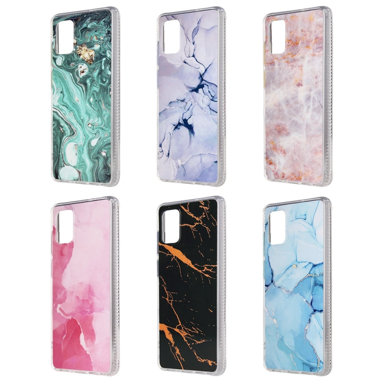For Samsung Galaxy A71 Coloured Glaze Marble TPU + PC Protective Case