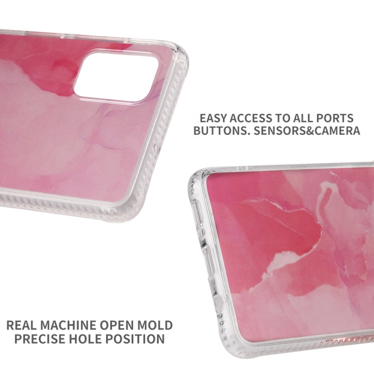 For Samsung Galaxy A71 Coloured Glaze Marble TPU + PC Protective Case