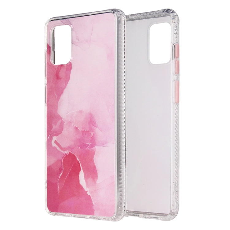 For Samsung Galaxy A71 Coloured Glaze Marble TPU + PC Protective Case