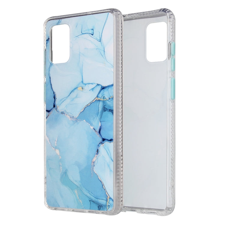 For Samsung Galaxy A71 Coloured Glaze Marble TPU + PC Protective Case