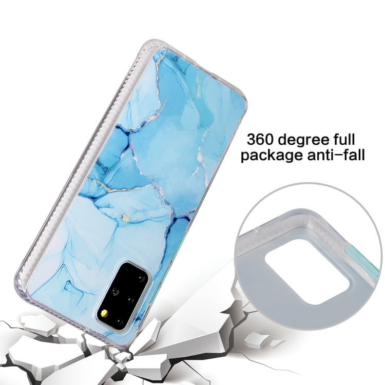 For Samsung Galaxy S20 Coloured Glaze Marble TPU + PC Protective Case