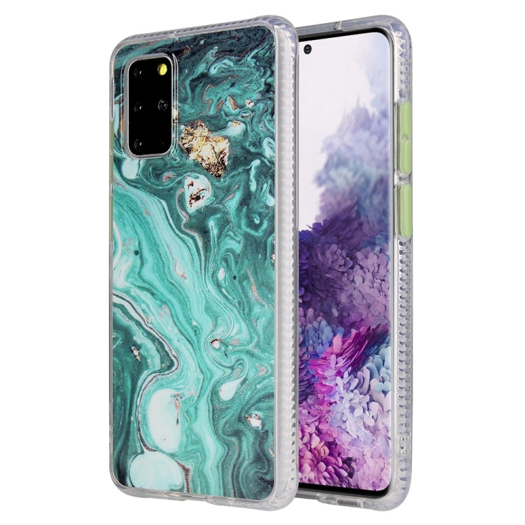 For Samsung Galaxy S20+ Coloured Glaze Marble TPU + PC Protective Case