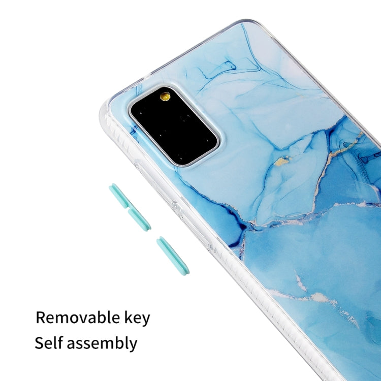 For Samsung Galaxy S20+ Coloured Glaze Marble TPU + PC Protective Case