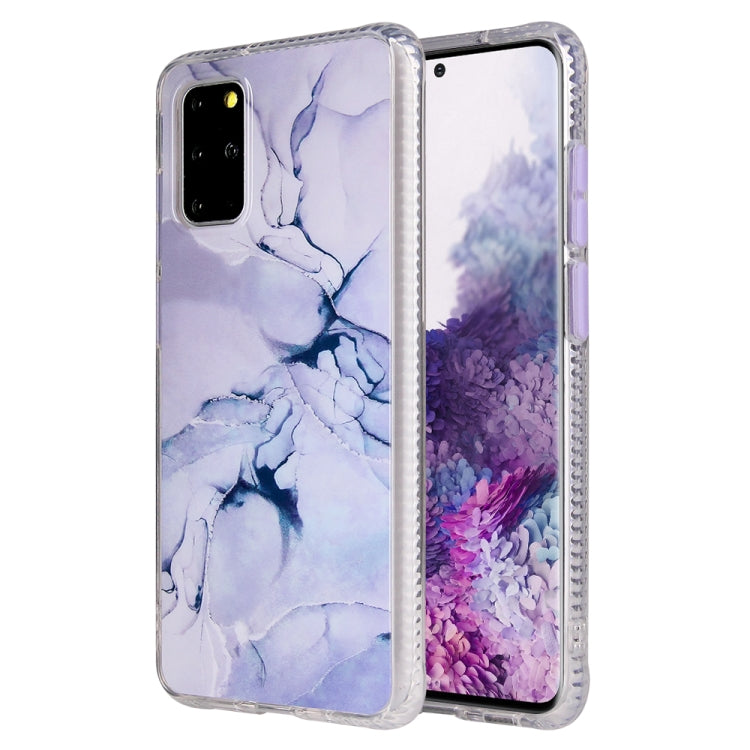 For Samsung Galaxy S20+ Coloured Glaze Marble TPU + PC Protective Case